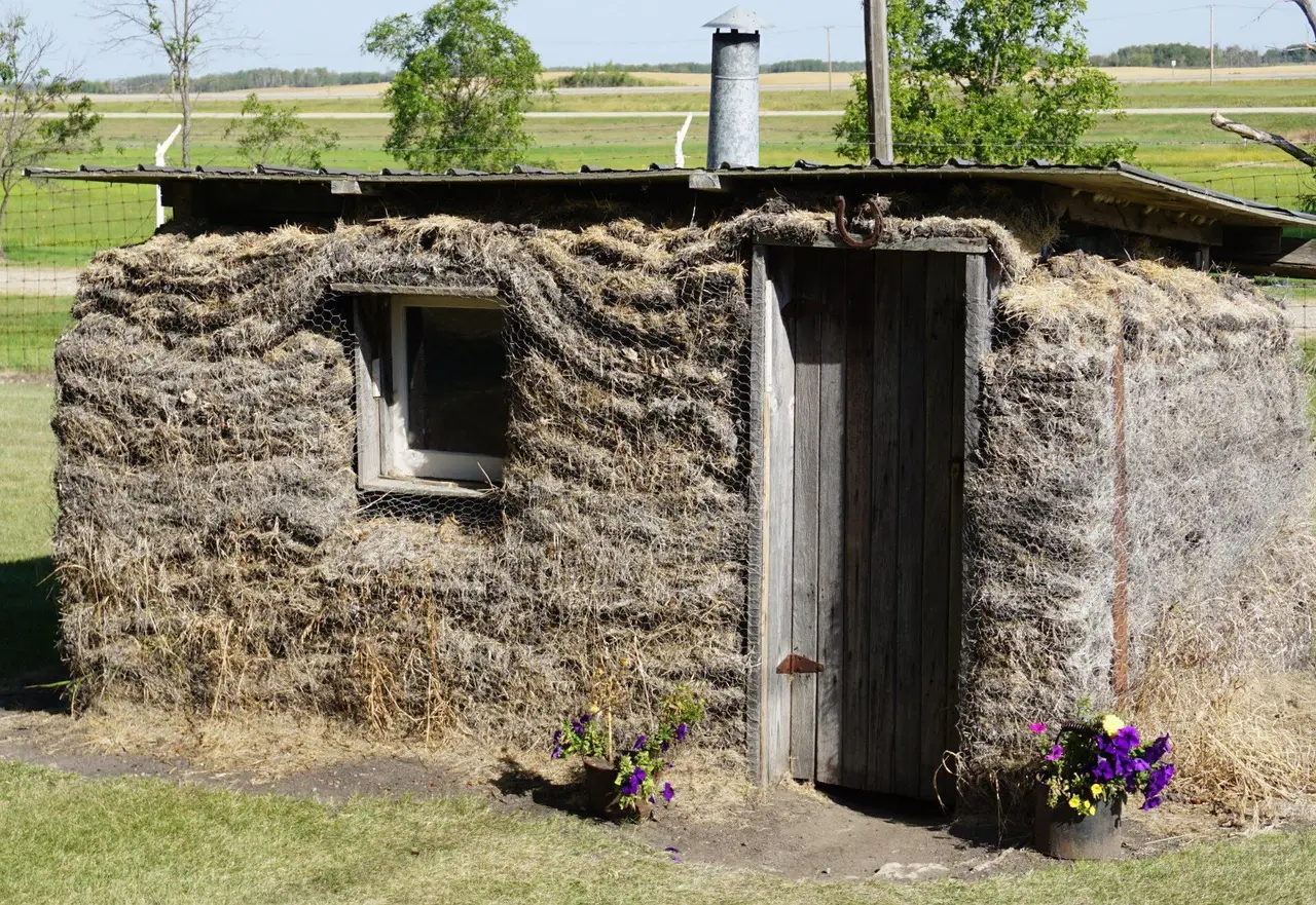 Sod house at the Broadview Museum, 2017